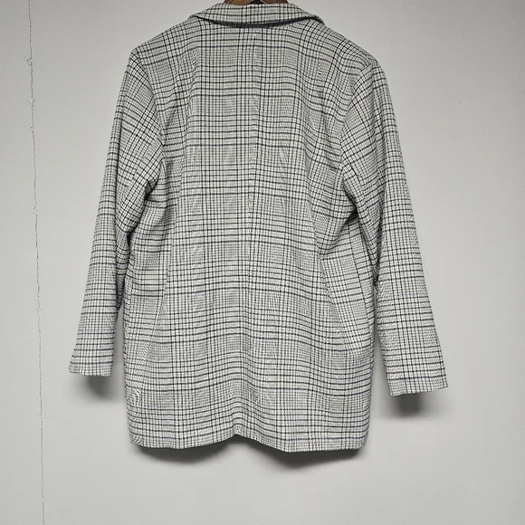SO Oversized Plaid Blazer Pink Yellow White Black Green Blue Academia Office - Picture 10 of 10